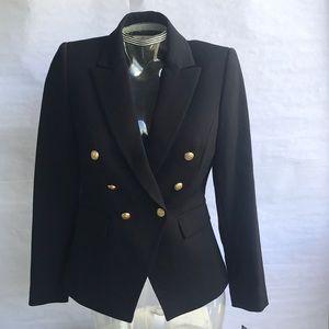 Tahari ASL Black Double Breasted Blazer